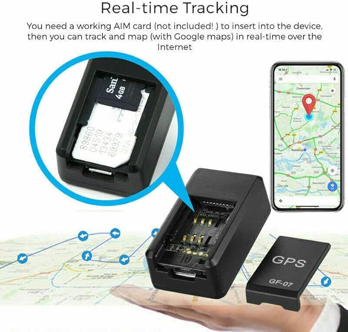 Mini Localizador GPS Portátil con Imanes - Rastreo en Tiempo Real