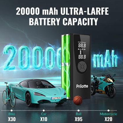 Inflador Portátil de Neumáticos 150 PSI - Compresor Eléctrico 20000mAh