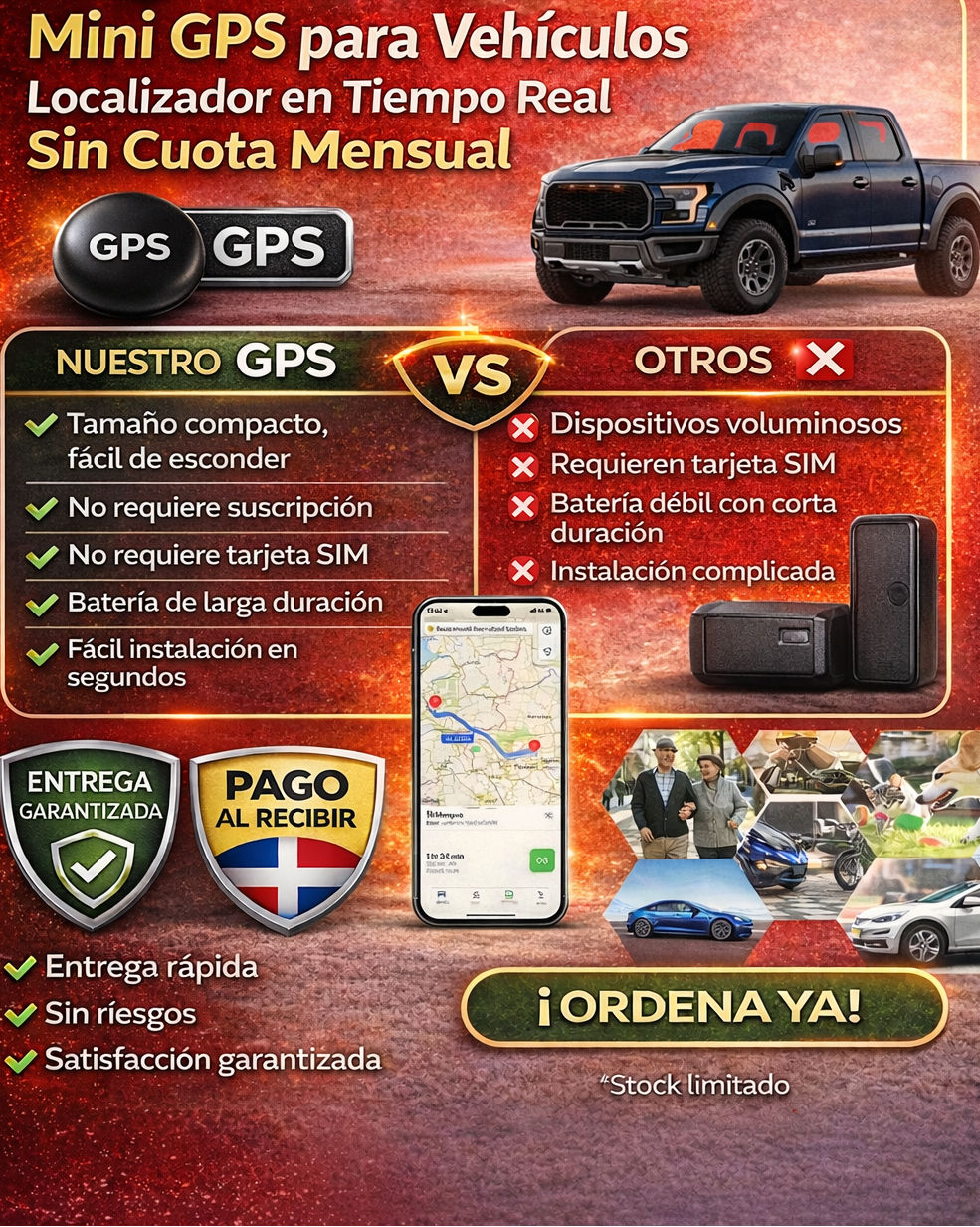Mini Localizador GPS Portátil con Imanes - Rastreo en Tiempo Real