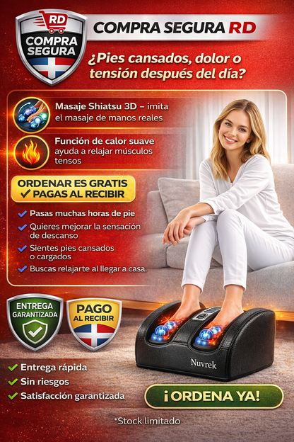 Masajeador de Pies 3D con Calor – Relajación y Alivio Diario