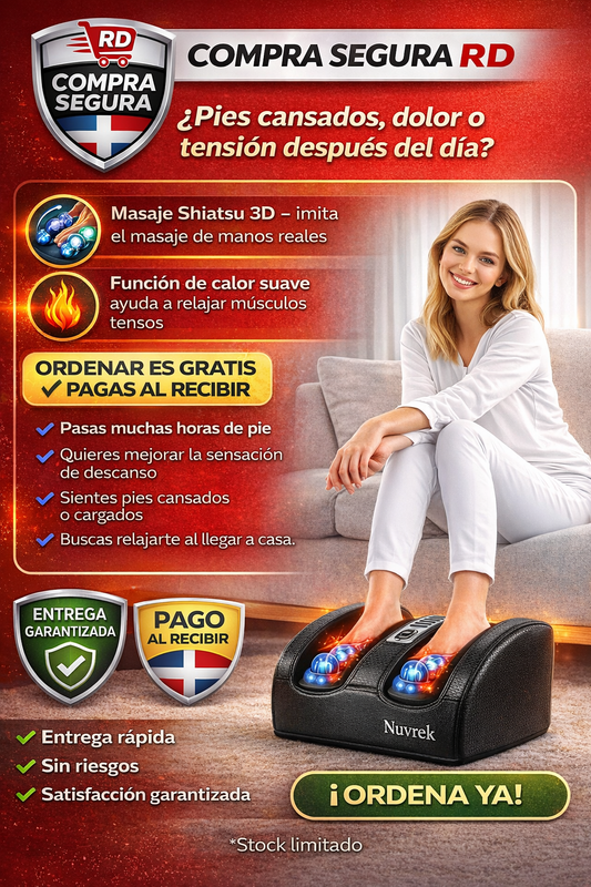 Masajeador de Pies 3D con Calor – Relajación y Alivio Diario