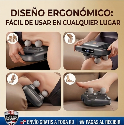 MASAJEADOR PORTÁTIL DE 4 CABEZAS