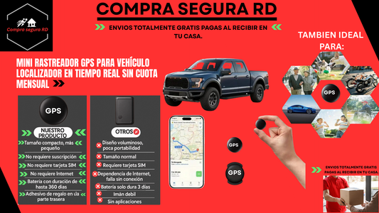 Mini Localizador GPS Portátil con Imanes - Rastreo en Tiempo Real