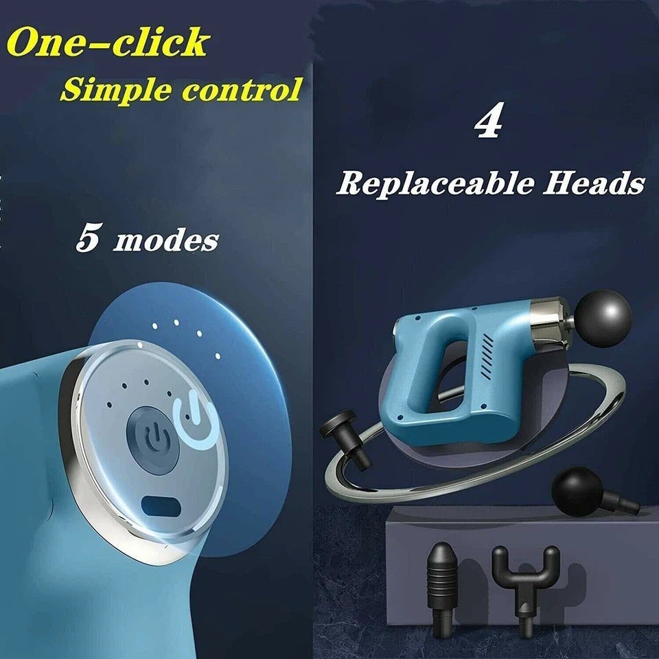 💪 PowerFlex™ – Pistola de Masaje Inteligente de Alta Frecuencia